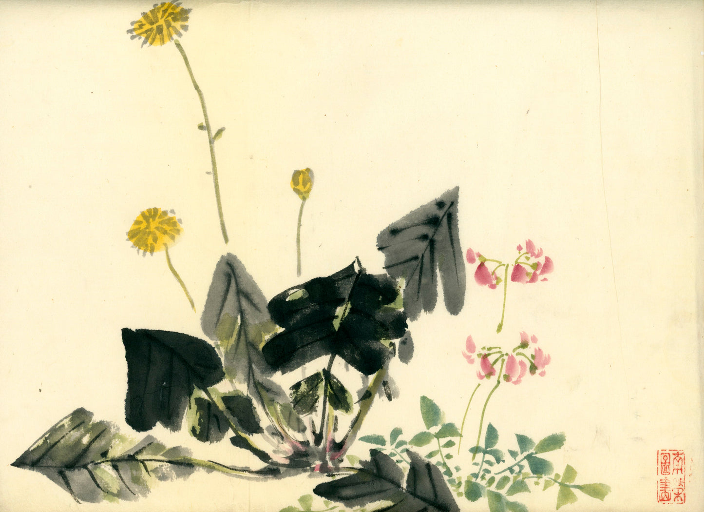2 emakimono scrolls 花鳥畫 / 4 kakejiku scrolls  Goto Shugai 1886-? 後藤秋崖