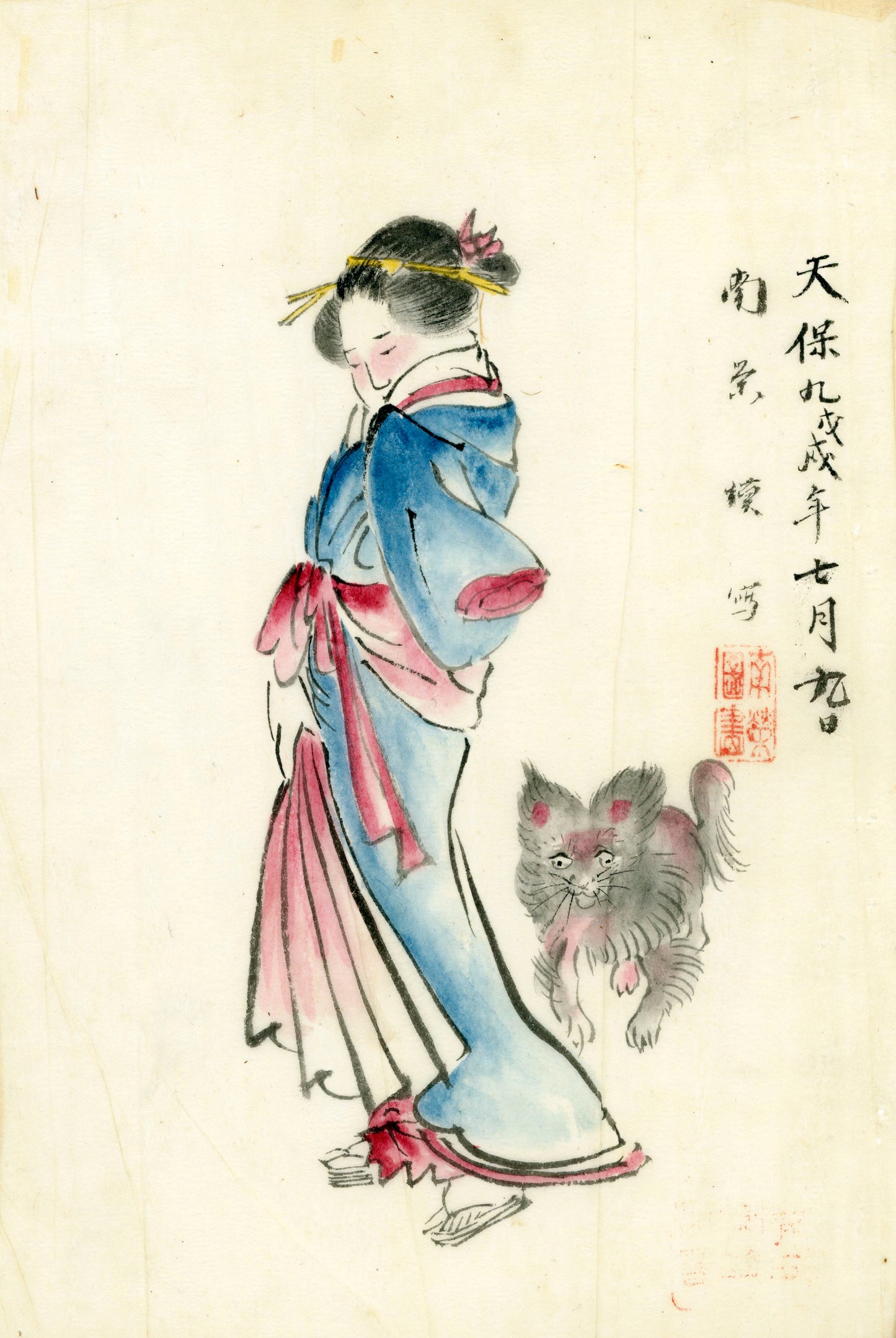 2 emakimono scrolls 花鳥畫 / 4 kakejiku scrolls  Goto Shugai 1886-? 後藤秋崖