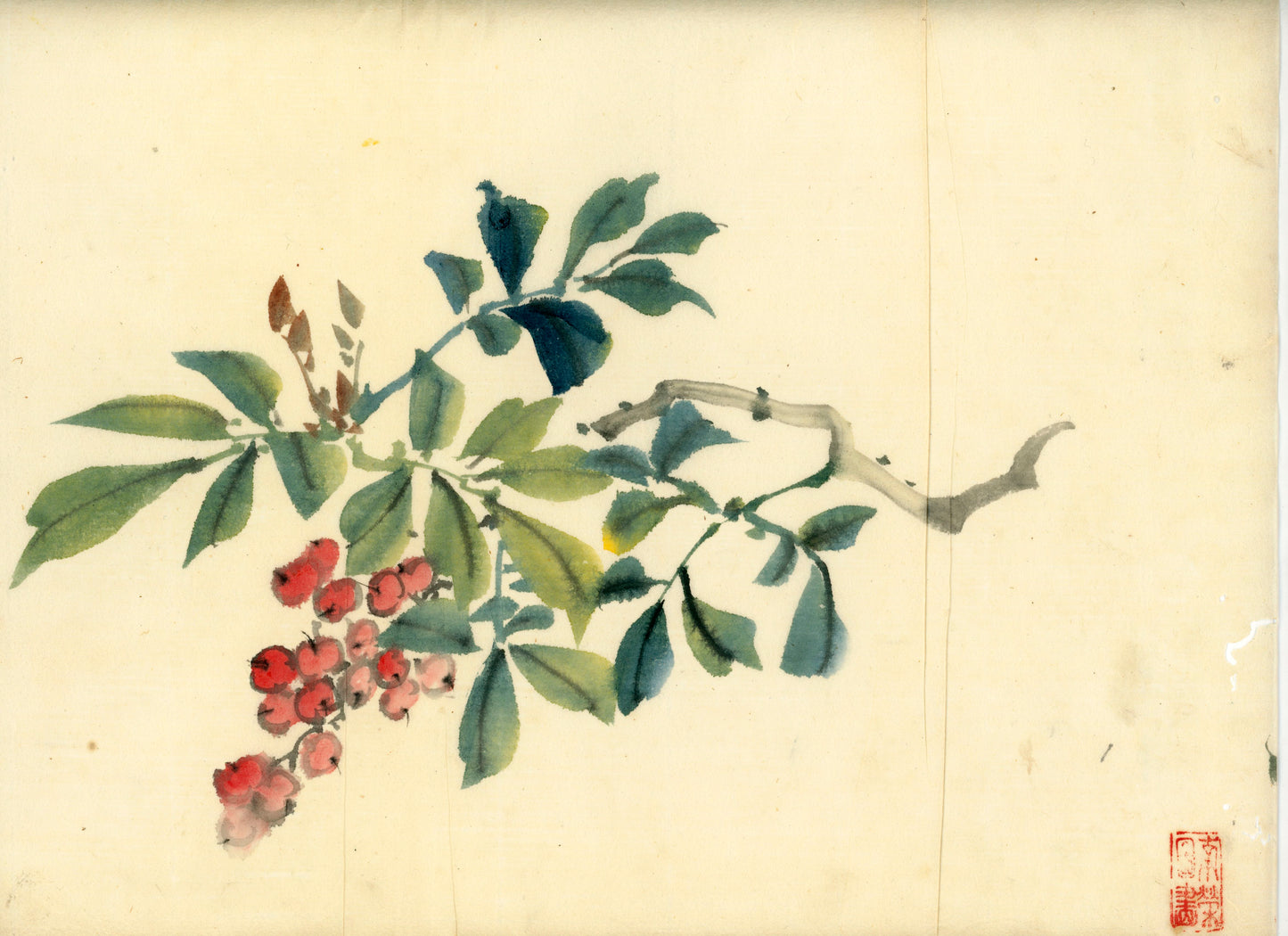 2 emakimono scrolls 花鳥畫 / 4 kakejiku scrolls  Goto Shugai 1886-? 後藤秋崖