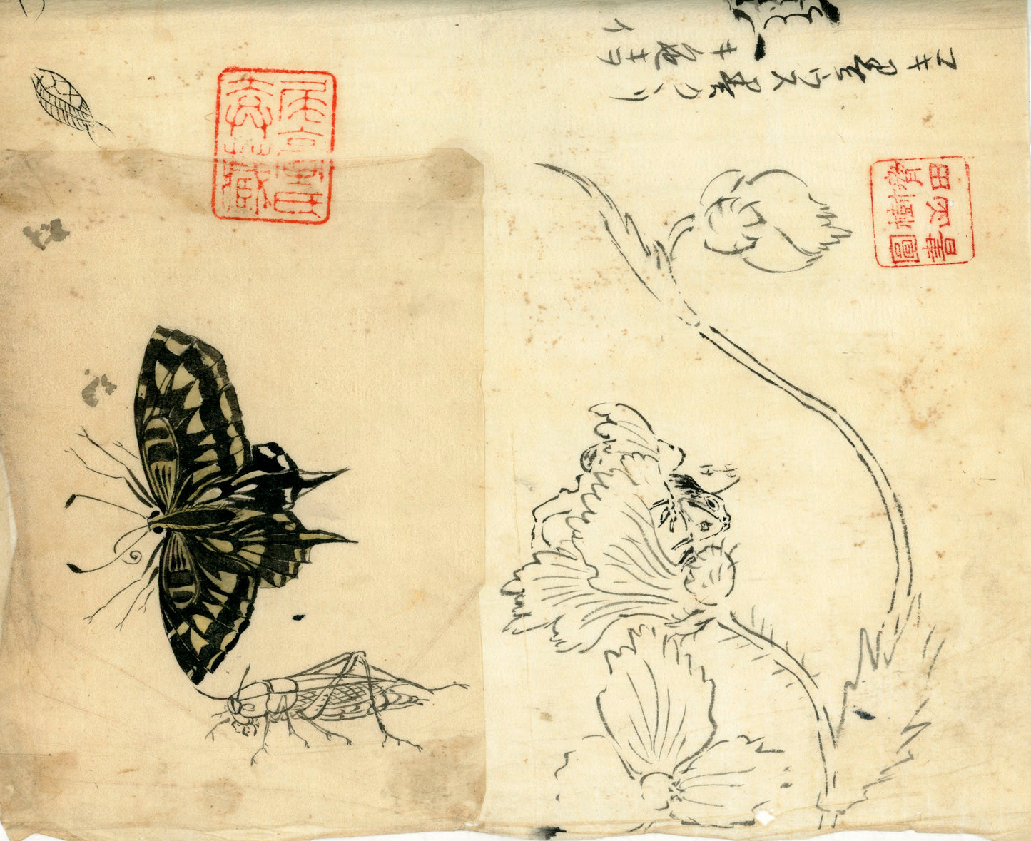 2 emakimono scrolls 花鳥畫 / 4 kakejiku scrolls  Goto Shugai 1886-? 後藤秋崖