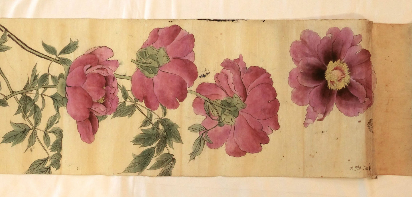 Emakimono - botanical paintings, dated Meiji 35 (1902)