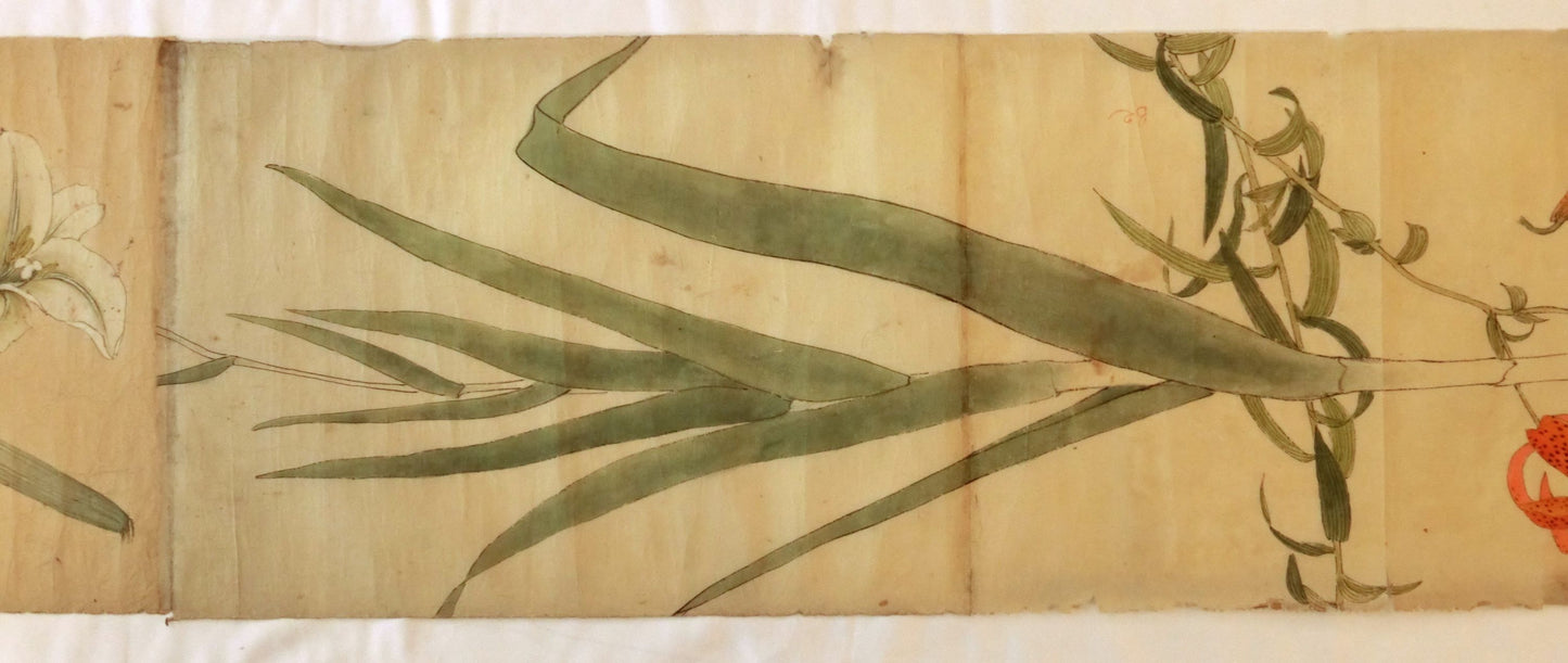 Emakimono - botanical paintings, dated Meiji 35 (1902)