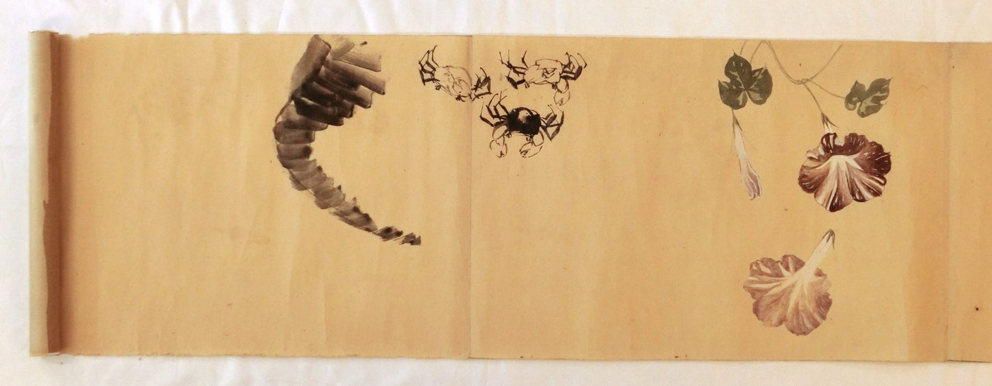 Emakimono - botanical paintings, dated Meiji 35 (1902)