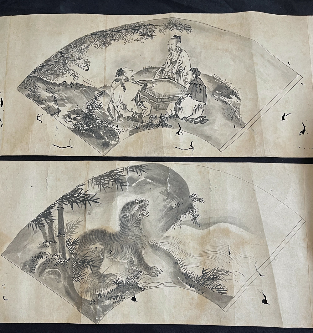 3 emakimono scrolls 絵巻物, Kano school 狩野派