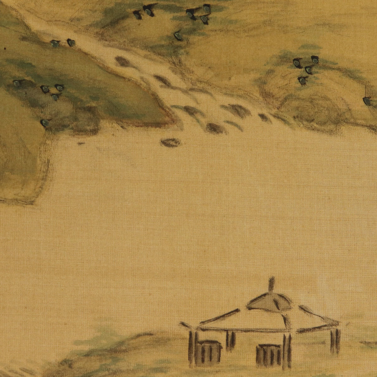 Unknown chinese scroll, ink on silk