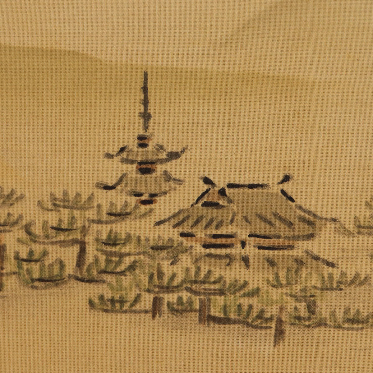 Unknown chinese scroll, ink on silk