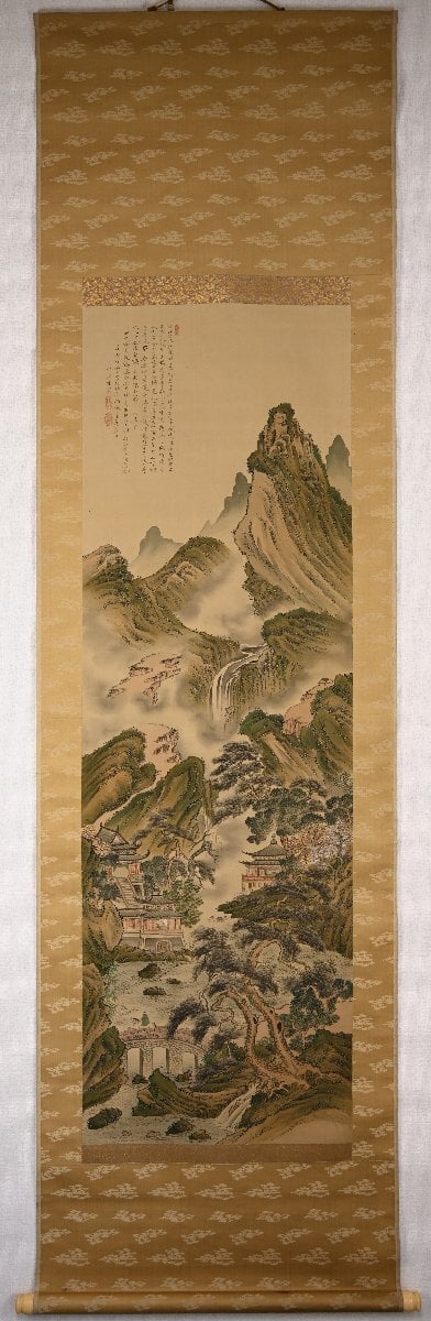 Tanomura Chikuden 田能村 竹田 (1777-1835) kakejiku scroll, ca. 1810 / 河辺青蘭 Kawabe Seiran (1868-1931)