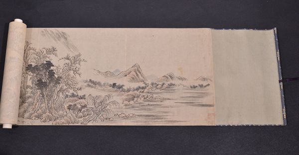 Taniguchi Aizan 谷口藹山 emakimono scroll / ink on paper