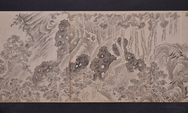 Taniguchi Aizan 谷口藹山 emakimono scroll / ink on paper