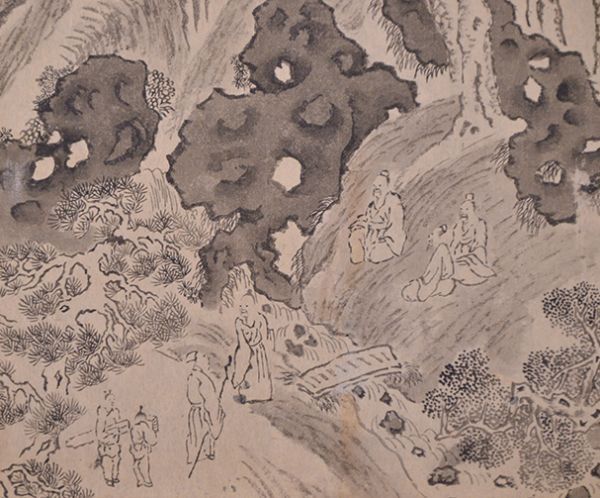 Taniguchi Aizan 谷口藹山 emakimono scroll / ink on paper