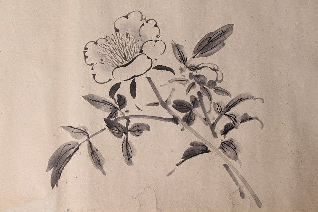 30x 550 cm, Meiji era, floral emakimono scroll