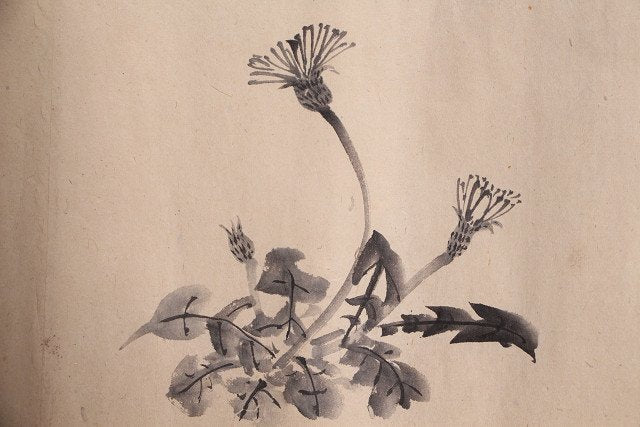 30x 550 cm, Meiji era, floral emakimono scroll