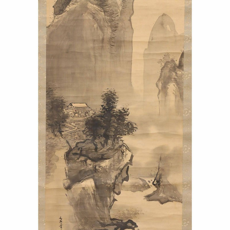 佐竹 永稜 Satake Eiryo (1872- 1937), kakejiku scroll, landscape painting