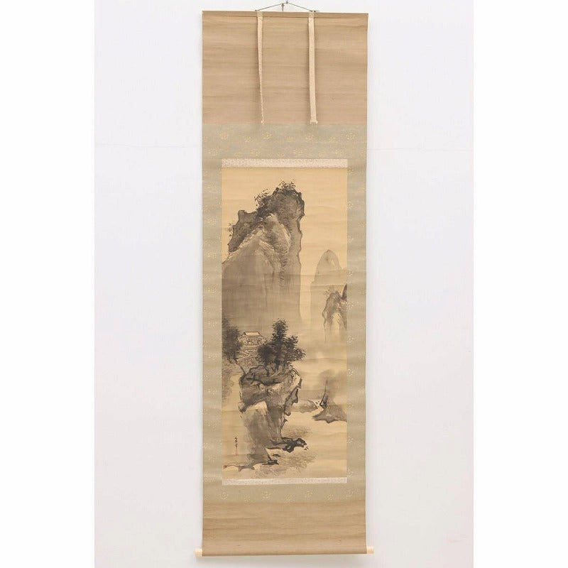 佐竹 永稜 Satake Eiryo (1872- 1937), kakejiku scroll, landscape painting