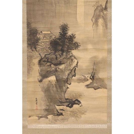 佐竹 永稜 Satake Eiryo (1872- 1937), kakejiku scroll, landscape painting