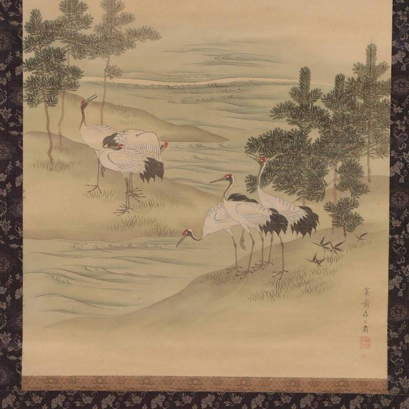 Mori Kansai 森寛斎 1814-1894 double kakejiku