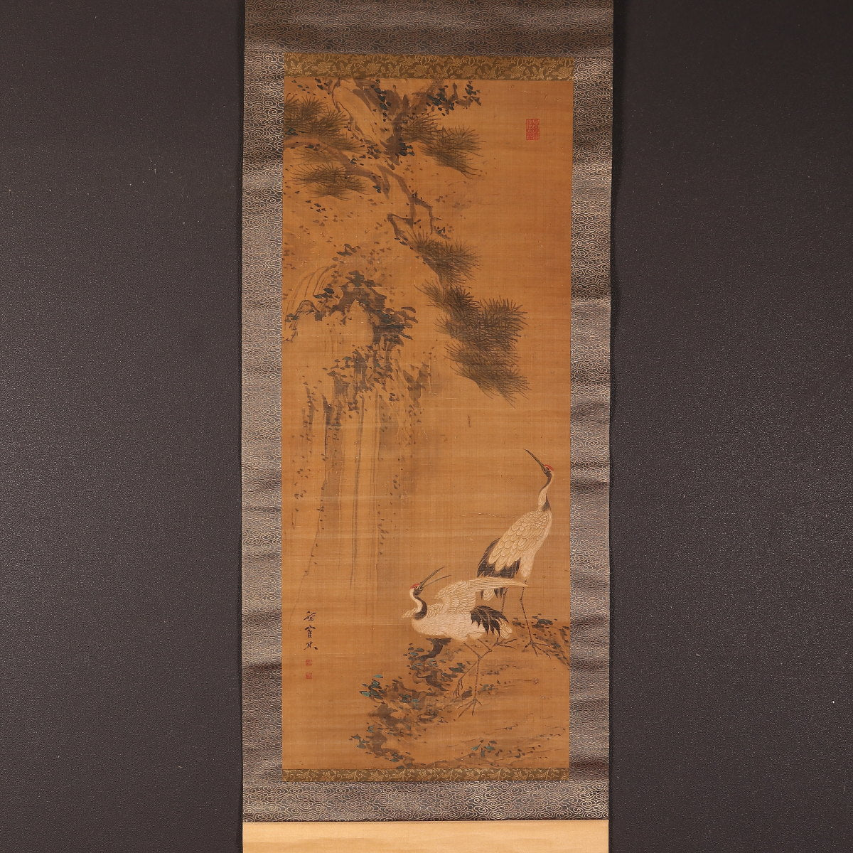 7. 鶴林 Kakurin, ca 1780, superb kakejiku scroll