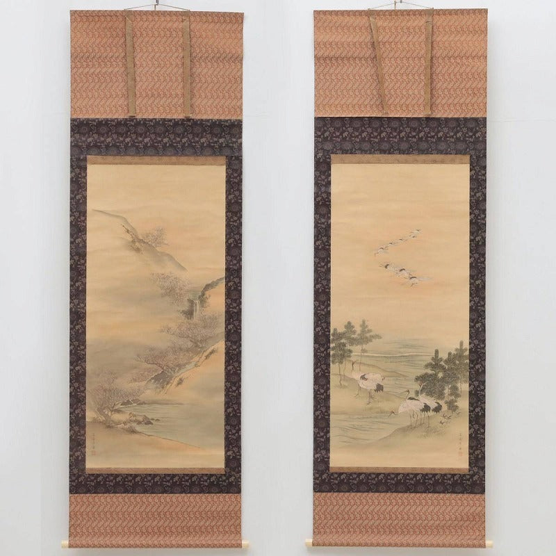 Mori Kansai 森寛斎 1814-1894 double kakejiku