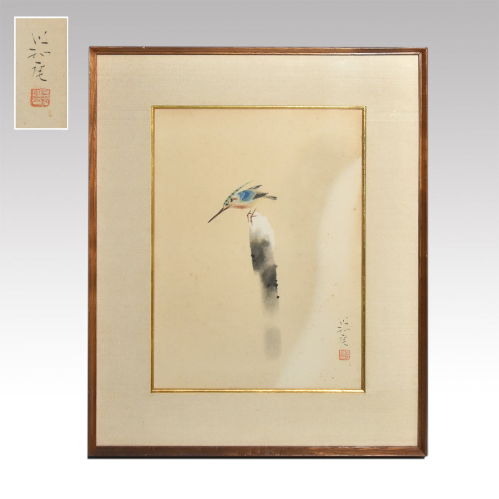 Ichian Tanaka 田中以知庵 1893-1958, Kingfisher, ca. 1930