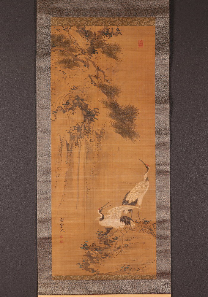 7. 鶴林 Kakurin, ca 1780, superb kakejiku scroll