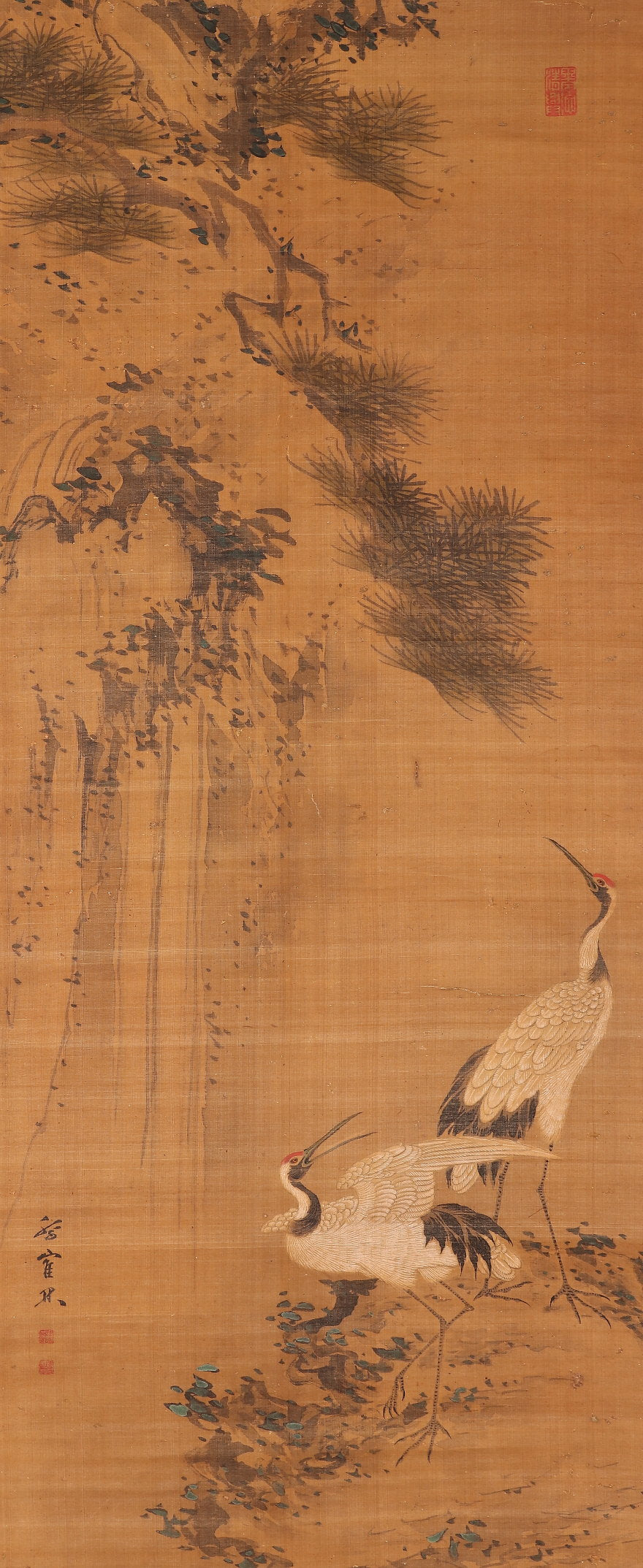 7. 鶴林 Kakurin, ca 1780, superb kakejiku scroll
