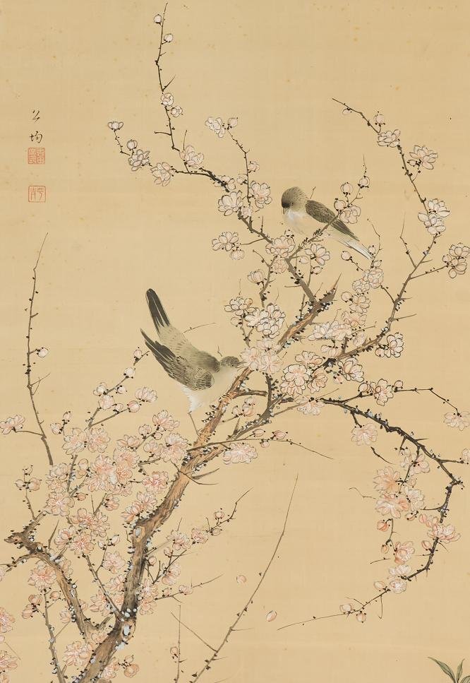 Yoshida Koun (1804-1875), ink on silk, kakejiiku