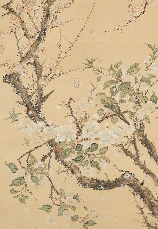 Yoshida Koun (1804-1875), ink on silk, kakejiiku