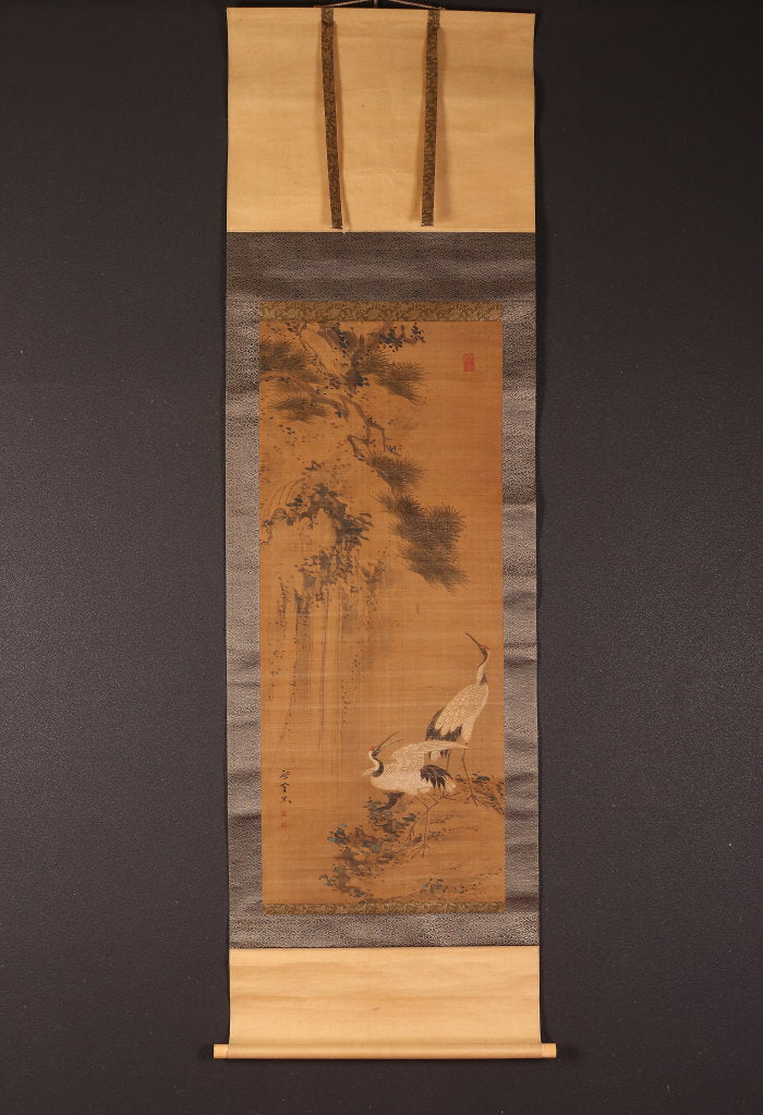 7. 鶴林 Kakurin, ca 1780, superb kakejiku scroll