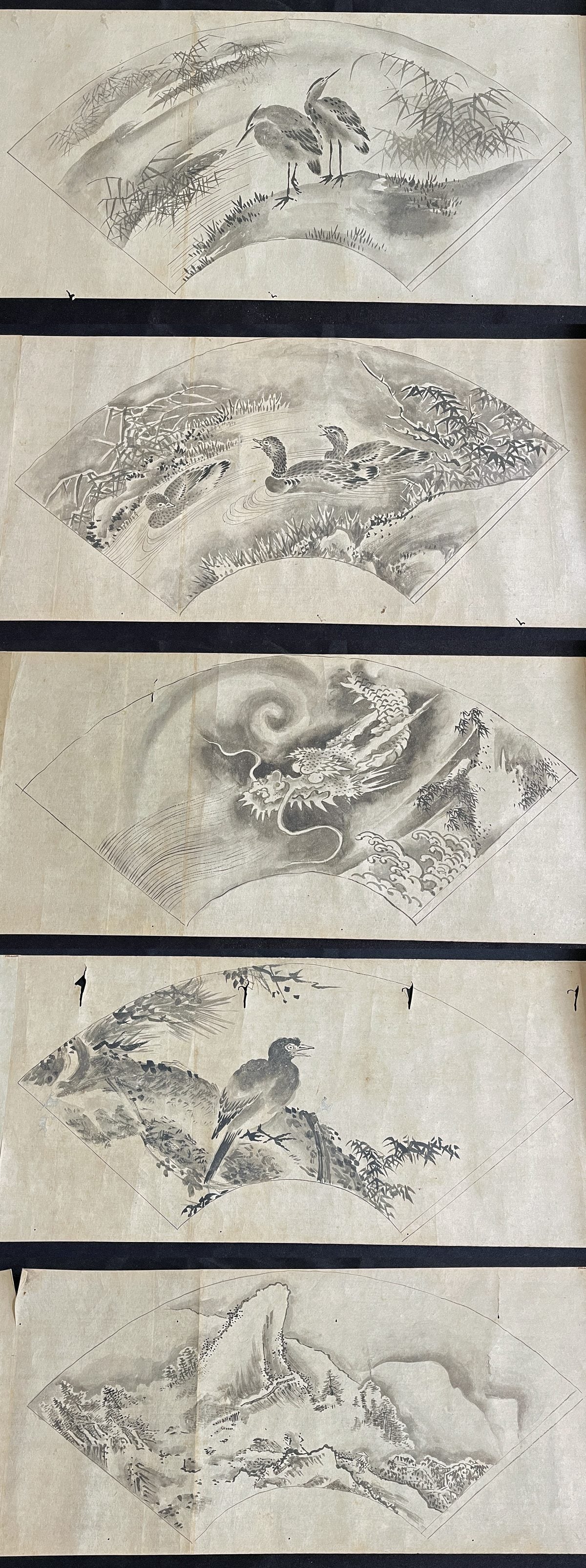 3 emakimono scrolls 絵巻物, Kano school 狩野派