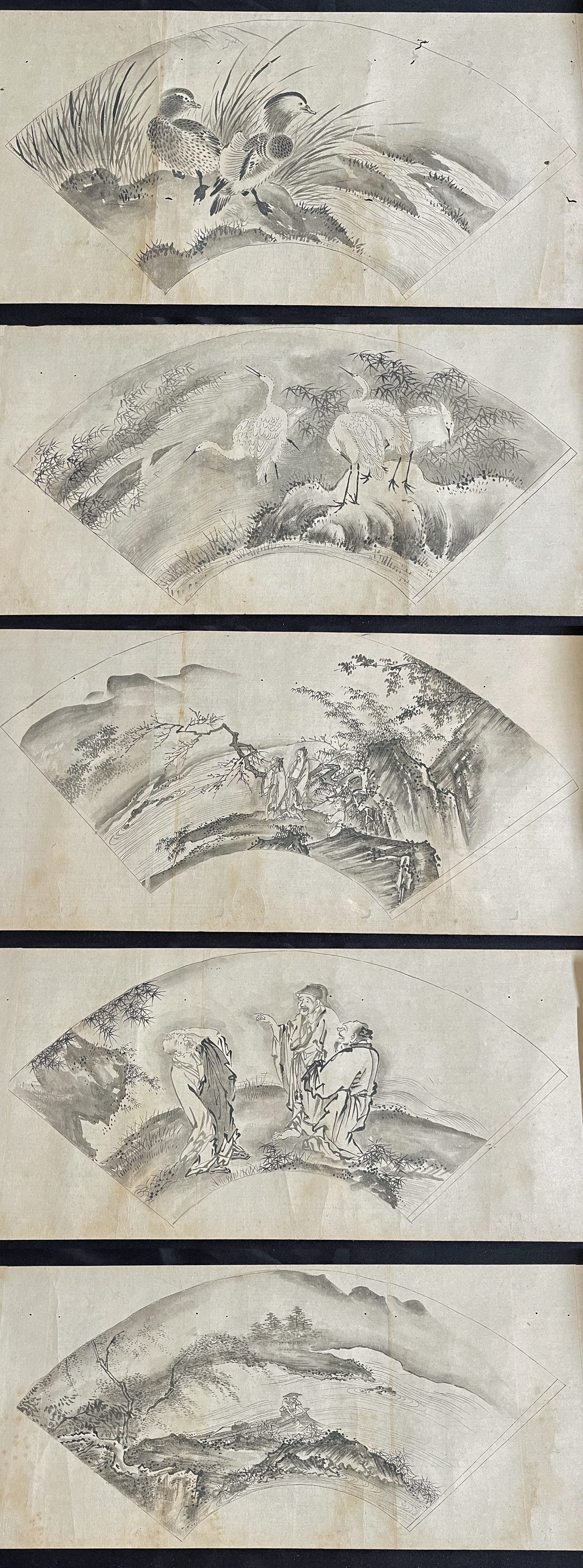 3 emakimono scrolls 絵巻物, Kano school 狩野派